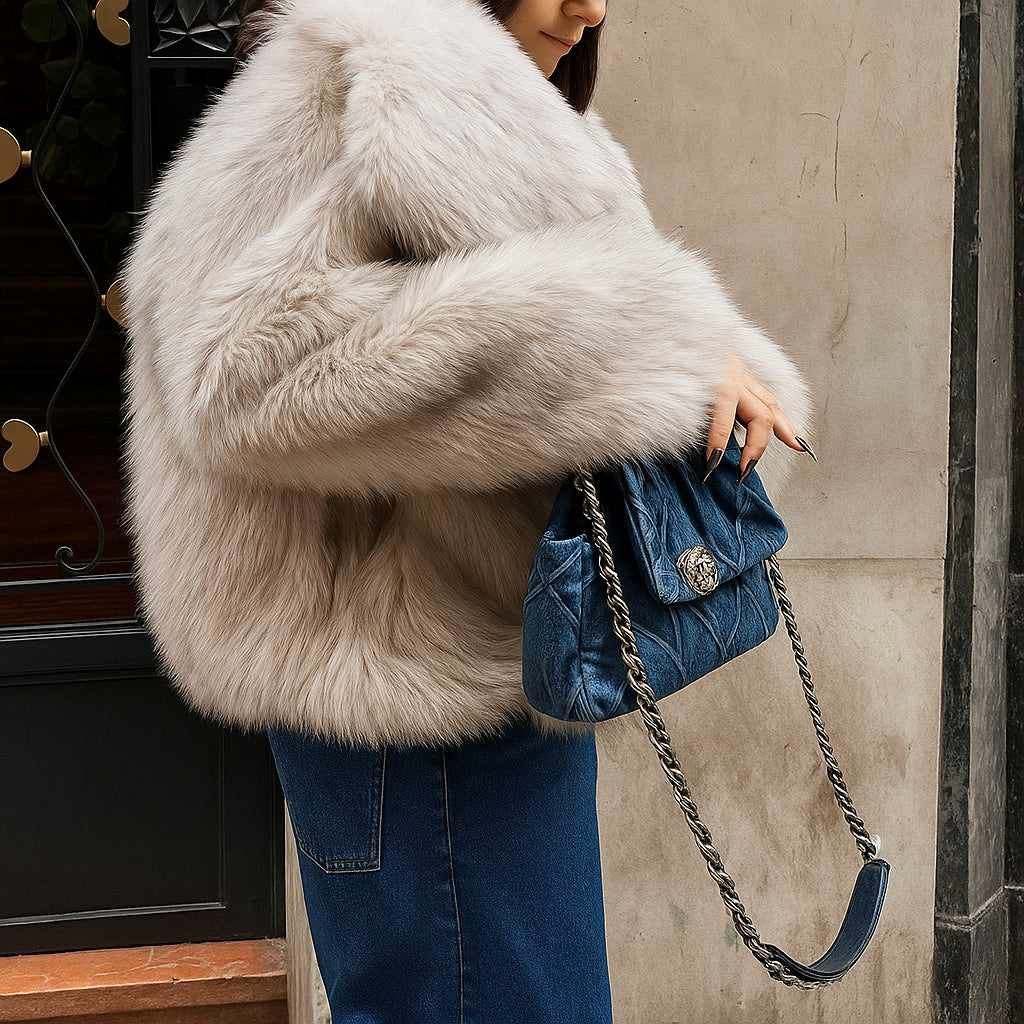 Abrigo Sabrina Con Textura Afelpada