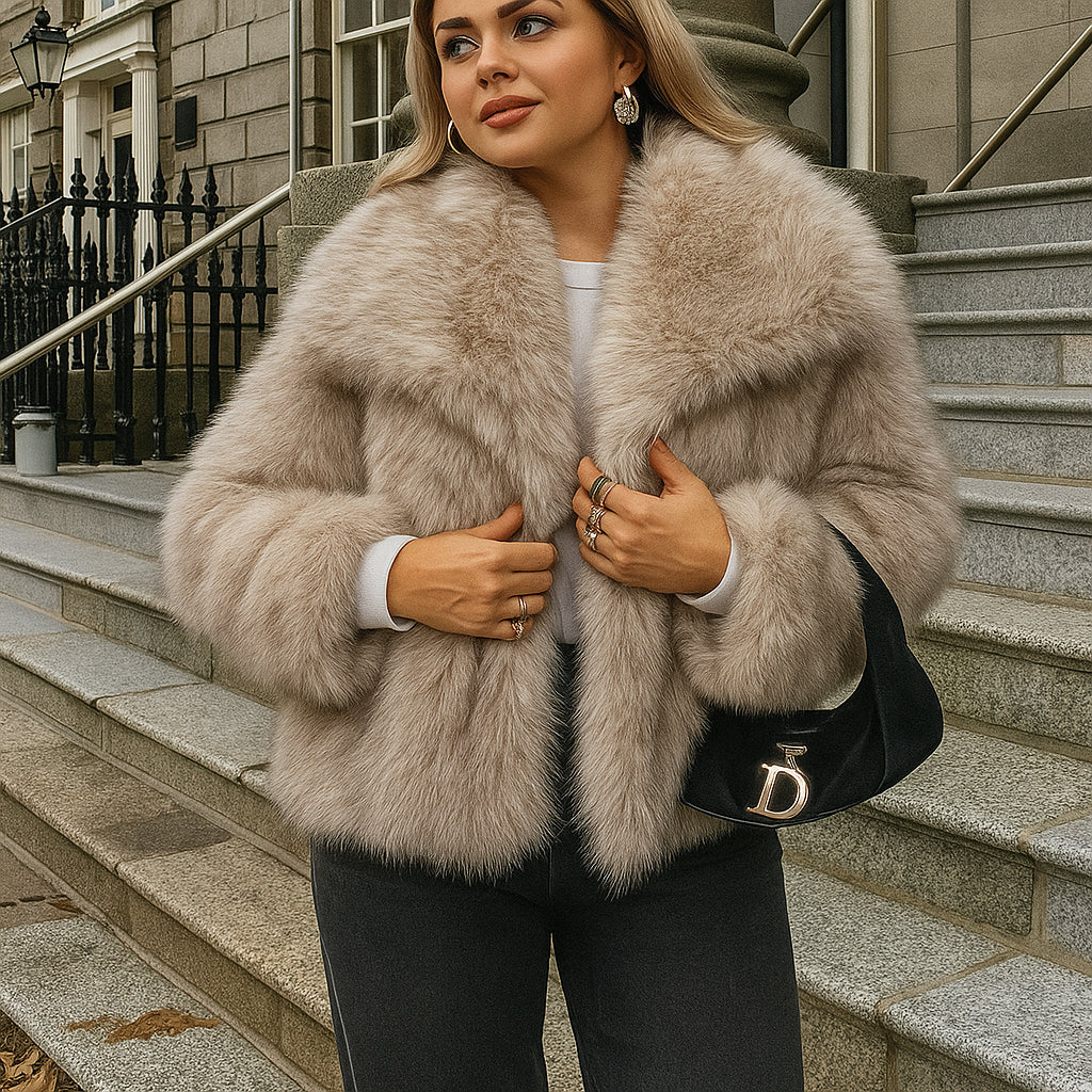 Abrigo Sabrina Con Textura Afelpada